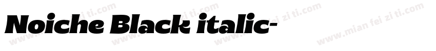 Noiche Black italic字体转换